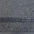 Ręcznik z bordiurą podkreśloną błyszczącą nicią - 70 x 140 cm - stalowy 2
