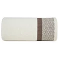 Ręcznik MARIT z ozdobną bordiurą z drobnym żakardowym wzorem - 70 x 140 cm - kremowy 3