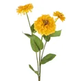 CYNIA WYTWORNA kwiat sztuczny dekoracyjny z płatkami z jedwabistej tkaniny - ∅ 11 x 52 cm - żółty 1