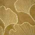 Koc GINKO miękki i miły w dotyku z błyszczącym nadrukiem z motywem liści miłorzębu - 150 x 200 cm - złoty 4
