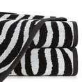 Ręcznik ZEBRA z motywem zwierzęcych pasów - 50 x 90 cm - biały 1