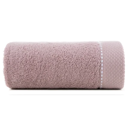 Ręcznik DAISY z bordiurą podkreśloną kontrastującym stebnowaniem Ręcznik DAISY z bordiurą podkreśloną kontrastującym stebnowaniem - 30 x 50 cm
