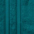EUROFIRANY PREMIUM Ręcznik MILA  z włókien bambusowych z  bordiurą tkaną w ozdobne pasy 3D - 70 x 140 cm - turkusowy 2