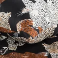 DIVA LINE Komplet pościeli DIVA z wysokogatunkowej satyny bawełnianej z nadrukiem egzotycznych zwierząt - 220 x 200 cm - czarny 6
