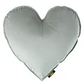 Poduszka z wypełnieniem w kształcie serca z miękkiego welwetu - 45 x 45 cm - popielaty 1