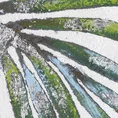 Obraz RONIN ręcznie malowany na płótnie liść palmy - 30 x 30 cm - kremowy 2