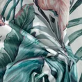 Zasłona MADERA z nadrukiem zielonych liści na białym tle z tkaniny welwetowej - 140 x 250 cm - zielony 11