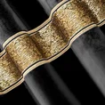 Zasłona BUENO z welwetu zdobiona pasem połyskliwych  złotych cekinów - 140 x 250 cm - czarny 8