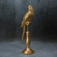 Papuga figurka dekoracyjna złota - 14 x 9 x 35 cm - złoty 1