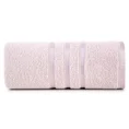 Ręcznik z elegancką bordiurą w lśniące pasy - 50 x 90 cm - pudrowy róż 3