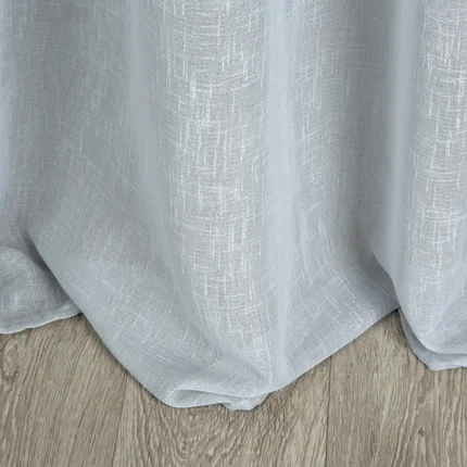 Dekoracja okienna w stylu eko z gładkiej etaminy półtransparentna Dekoracja okienna w stylu eko z gładkiej etaminy półtransparentna - 140 x 250 cm
