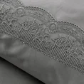 EUROFIRANY PREMIUM Pościel LANA  z bawełny renforce zdobiona elegancką koronką - 160 x 200 cm - ciemnoszary 5