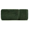 Ręcznik VILIA z puszystej i wyjątkowo grubej przędzy bawełnianej  podkreślony ryżową bordiurą - 50 x 90 cm - ciemnozielony 3