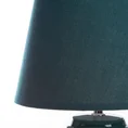 Lampka stołowa KARLA na ceramicznej stożkowej podstawie z abażurem z matowej tkaniny - ∅ 25 x 40 cm - turkusowy 2