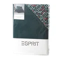 Komplet ekskluzywnej pościeli  ESPRIT 06 z bawełny renforce z drobnym geometrycznym nadrukiem, dwustronna - 220 x 200 cm - ciemnozielony 2