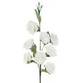 RÓŻA gałązka, kwiat sztuczny dekoracyjny z pianki foamiran - dł. 97 cm dł. ozdoba 48 cm śr. kwiatka 7 cm - biały 1