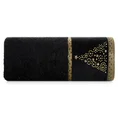 Ręcznik świąteczny EVE 01 bawełniany z aplikacją choinki ze złotych kryształków - 70 x 140 cm - czarny 3