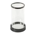 Świecznik dekoracyjny CLAIRE z metalu ze szklanym kloszem - ∅ 12 x 19 cm - czarny 3