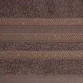 Ręcznik JUDY z bordiurą podkreśloną błyszczącą nicią - 70 x 140 cm - jasnobrązowy 2