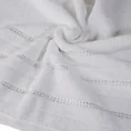 Ręcznik z bordiurą z przetykaną srebrną nicią - 50 x 90 cm - biały 5