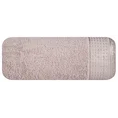 Ręcznik z bordiurą podkreśloną groszkami z błyszczącą lureksową nicią - 50 x 90 cm - pudrowy róż 3