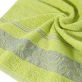 EUROFIRANY CLASSIC Ręcznik SYLWIA 1 z żakardową bordiurą tkaną w ornamentowy wzór - 70 x 140 cm - zielony 5