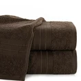 Ręcznik KAYA klasyczny z żakardową bordiurą - 50 x 90 cm - brązowy 1