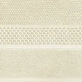 Ręcznik DANNY bawełniany o ryżowej strukturze podkreślony żakardową bordiurą o wypukłym wzorze - 30 x 50 cm - kremowy 2
