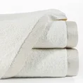Ręcznik z delikatną bordiurą - 70 x 140 cm - kremowy 1