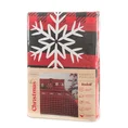 Komplet pościeli świątecznej RUDOLF 02 z wysokiej jakości satyny bawełnianej z motywem kraty - 220 x 200 cm - czerwony 2