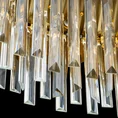 Lampa wisząca EMILY złota z kryształowymi zawieszkami - ∅ 100 x 32 cm - złoty 7