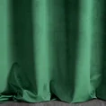 Zasłona z welwetu z ozdobnym pasem z geometrycznym złotym nadrukiem w górnej części - 140 x 250 cm - zielony 3