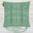 ADORE dwustronna welurowa poduszka siedziskowa na krzesło z dziewięcioma pikowaniami, gramatura 195 g/m2 - 40 x 40 x 6 cm - jasnoturkusowy 1