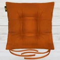 ADORE dwustronna welurowa poduszka siedziskowa na krzesło z czterema pikowaniami, gramatura 195 g/m2 - 40 x 40 x 8 cm - ceglasty 1