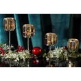 Świecznik dekoracyjny RONI z kryształami - ∅ 10 x 27 cm - srebrny 5