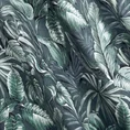 Zasłona PALERMO z miękkiego welwetu z nadrukiem liści - 140 x 250 cm - szary 8