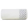 Ręcznik INDILA w kolorze białym, z żakardowym geometrycznym wzorem - 50 x 90 cm - biały 3
