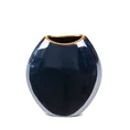 Wazon ceramiczny AMORA 1 o lśniącej powierzchni ze złotym detalem - 14 x 7 x 16 cm - granatowy 2