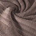 Ręcznik ROMEO z bawełny podkreślony bordiurą tkaną  w wypukłe paski - 50 x 90 cm - bordowy 5