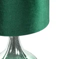 Lampa stołowa GABY na podstawie łączącej marmurkowe szkło i metal z welwetowym abażurem - ∅ 32 x 61 cm - ciemnozielony 2
