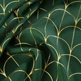 Zasłona zdobiona złotym nadrukiem w stylu art deco - 140 x 250 cm - zielony 6