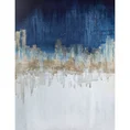 Obraz FATAMORGANA abstrakcyjny, ręcznie malowany na płótnie - 60 x 80 cm - niebieski 1