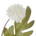 CHRYZANTEMA  kwiat sztuczny dekoracyjny z płatkami z jedwabistej tkaniny - 52 cm - biały 2