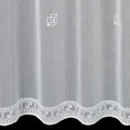 Tkanina firanowa aden z haftem w drobny geometryczny wzór - 180 cm - biały 3