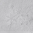 Ręcznik świąteczny SANTA 13 bawełniany  z aplikacją ze śnieżynkami i kryształkami - 70 x 140 cm - srebrny 2