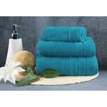 Ręcznik DAMLA z welurową bordiurą - 50 x 90 cm - butelkowy zielony 4