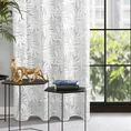 Dekoracja okienna NATALY z żakardowym wzorem w liście - 140 x 250 cm - biały 1