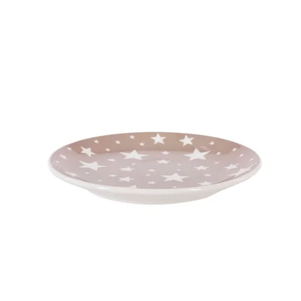 Porcelanowy talerz deserowy CARLO z gwiazdkami Porcelanowy talerz deserowy CARLO z gwiazdkami - ∅ 17 x 1.5 cm