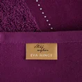EWA MINGE Ręcznik KARINA w kolorze amarantowym, zdobiony aplikacją z cyrkonii na miękkiej szenilowej bordiurze - 50 x 90 cm - amarantowy 6