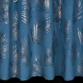 Zasłona GLORIA z miękkiego welwetu z błyszczącym nadrukiem palmowych liści - 140 x 250 cm - granatowy 3